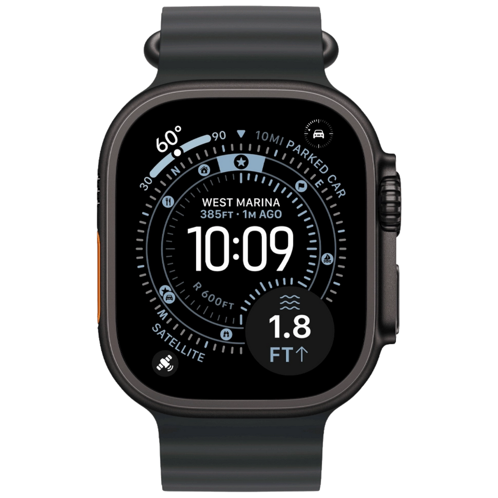 Смарт-часы Apple Watch Ultra 3 GPS + Cellular 49 mm Black Titanium Case with Black Ocean Band (MF0J4) MF0J4 фото
